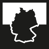 Schwarzes Symbol Deutschlandkarte – Made in Germany