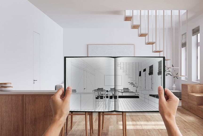 Architekturzeichnung – Raumplanung